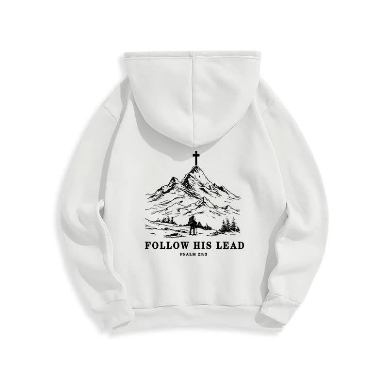 Christianartworkshop Follow His Lead Mountain Cross Pullover Hoodie - image 4