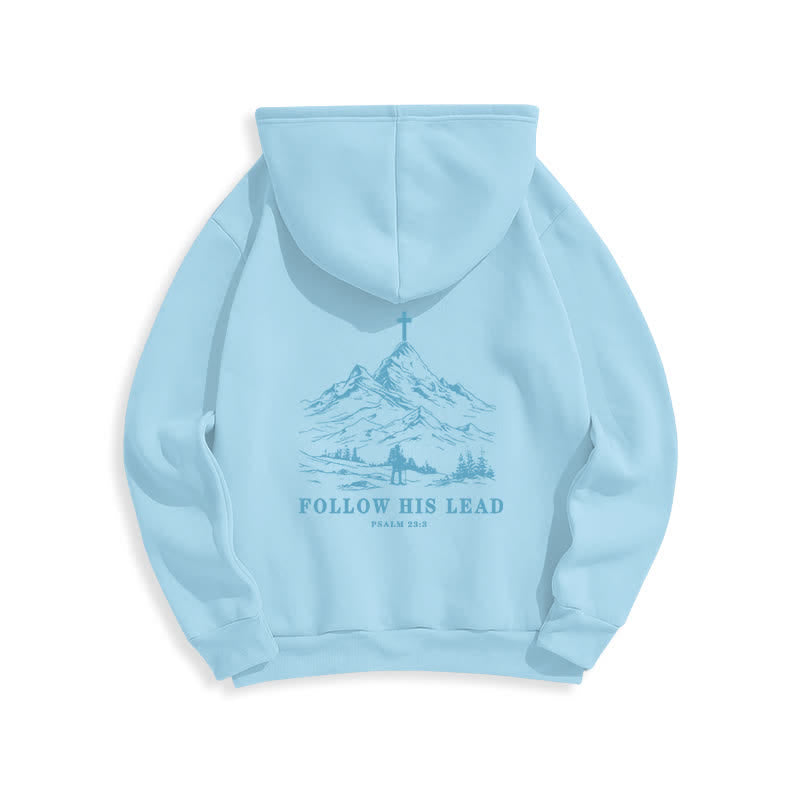 Christianartworkshop Follow His Lead Mountain Cross Pullover Hoodie - image 22