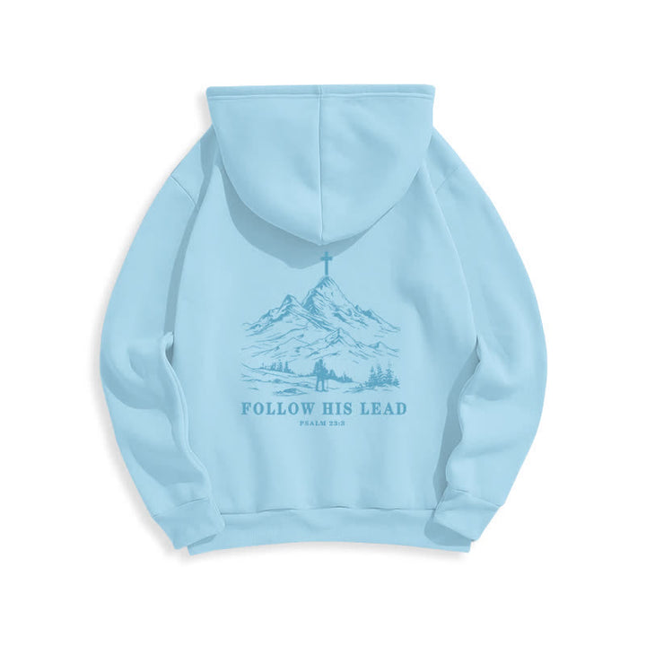 Christianartworkshop Follow His Lead Mountain Cross Pullover Hoodie - image 22