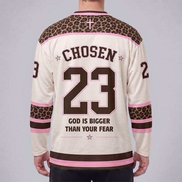 Christianartworkshop God Is Bigger Than Your Fear Hockey Jersey - image 4