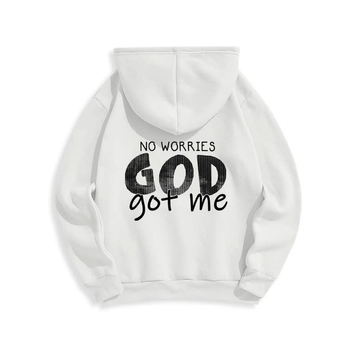 Christianartworkshop No Worries God Got Me Oversized Red Hoodie - image 4