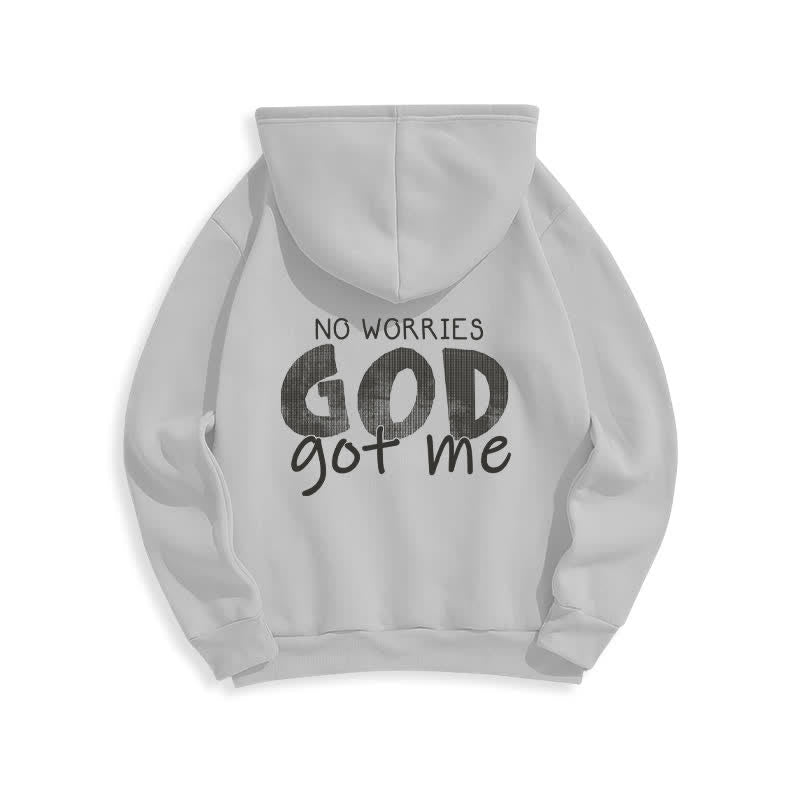 Christianartworkshop No Worries God Got Me Oversized Red Hoodie - image 10