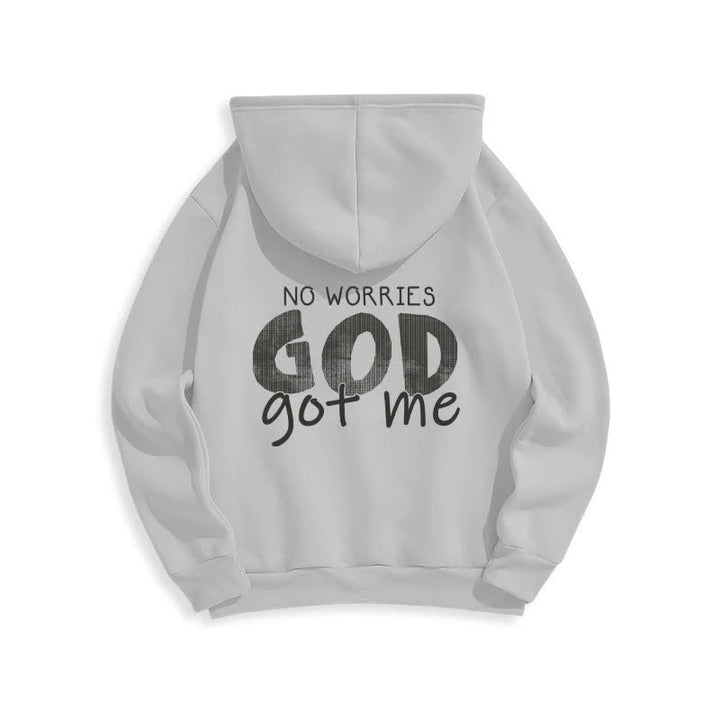 Christianartworkshop No Worries God Got Me Oversized Red Hoodie - image 10