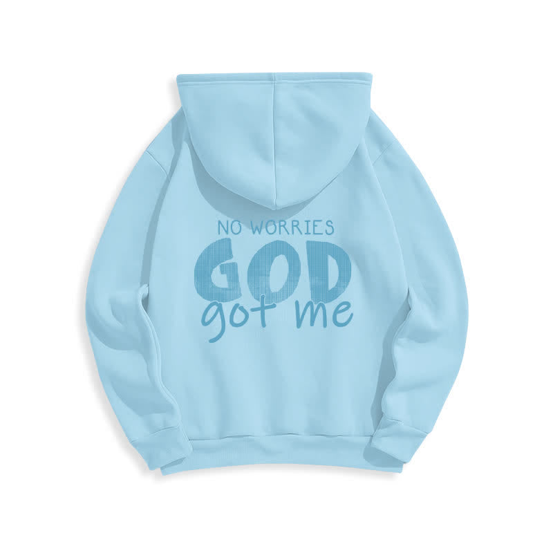 Christianartworkshop No Worries God Got Me Oversized Red Hoodie - image 22