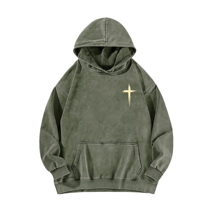 Christianartworkshop The Lord Is My Strength Washed Hoodie - image 2