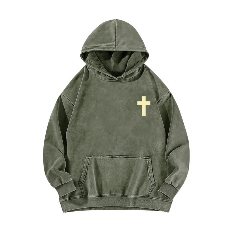 Christianartworkshop The Lord Is On My Side Washed Hoodie - image 14