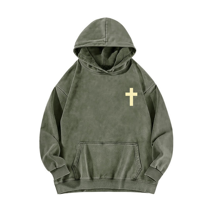 Christianartworkshop The Lord Is On My Side Washed Hoodie - image 14
