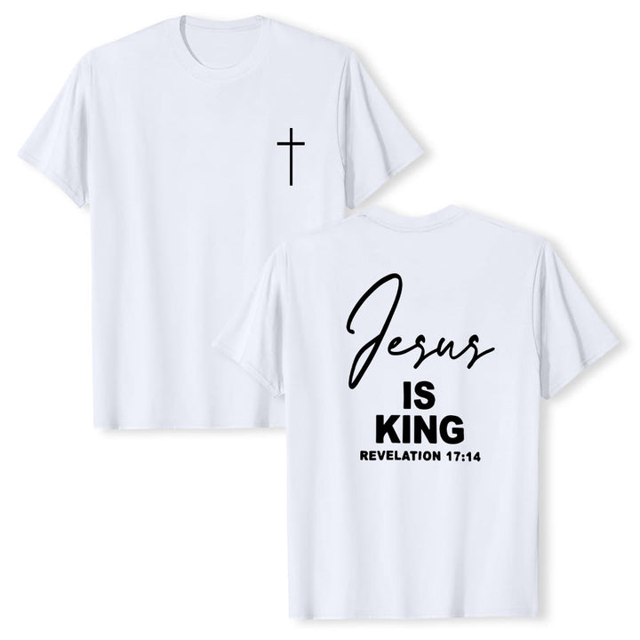 Christianartworkshop "Jesus IS KING" T-shirt - White - 2XL - image 4