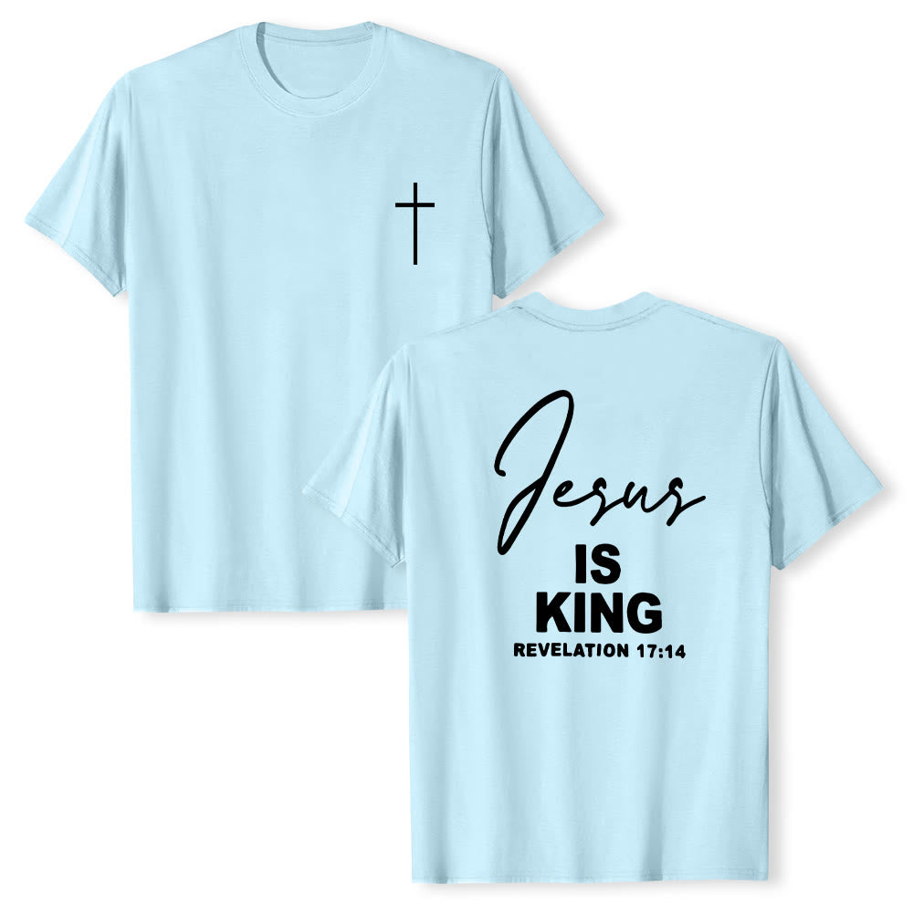 Christianartworkshop "Jesus IS KING" T-shirt - Blue - 2XL - image 19