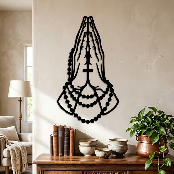Christianartworkshop Laser Cut Praying Hands Metal Decor: Token of Peaceful Heartfelt Prayer - image 3
