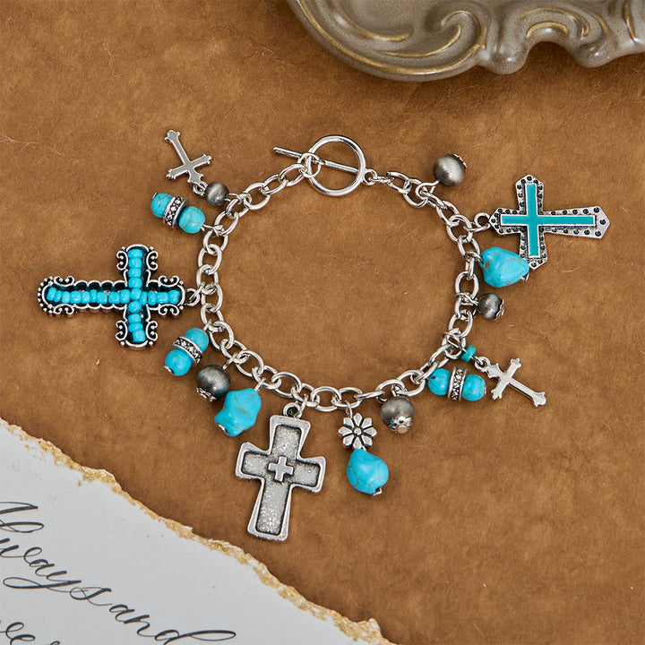 Christianartworkshop Timeless Bohemian Cross Bead Bracelet & Car Charm: Token of Enduring Heavenly Peace - image 13