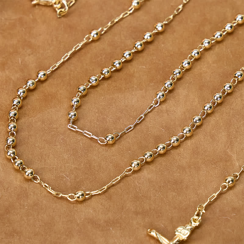 Christianartworkshop Mini Metal Bead Rosary with Our Lady Medal & Crucifix: Badge of Heavenly Care - image 2