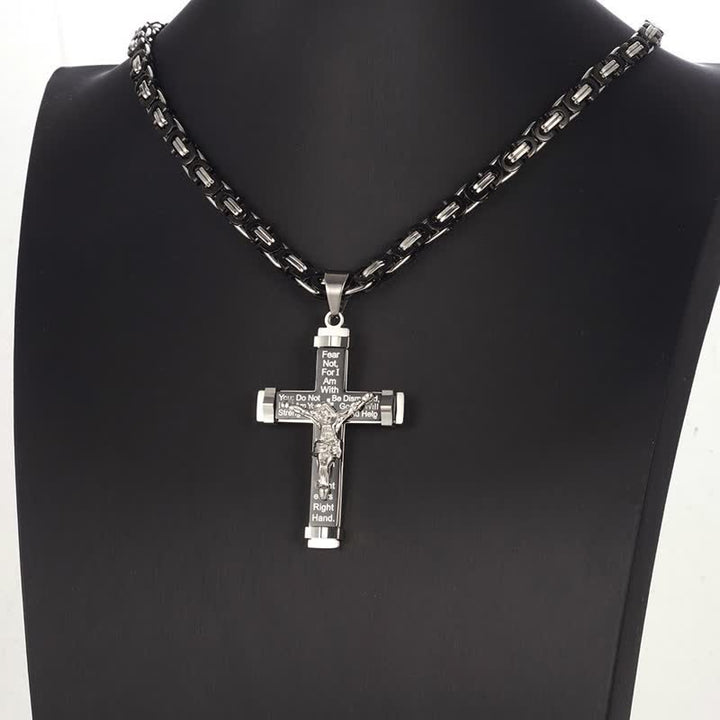 Christianartworkshop 3D Sculpted Stainless Crucifix Necklace: Symbol of Timeless Divine Promise - image 2