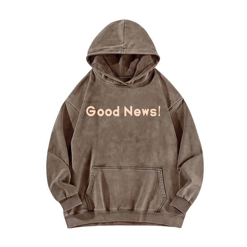 Christianartworkshop Good News Front And Verse Back Washed Hoodie - image 2