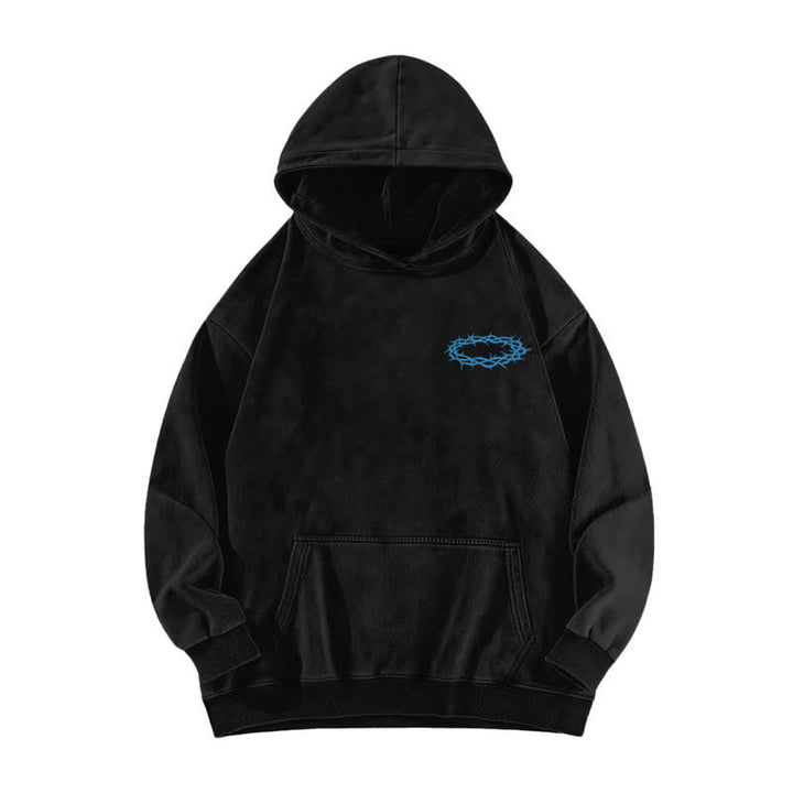 Christianartworkshop Jesus Christ Yesterday Today Forever Washed Hoodie - image 2