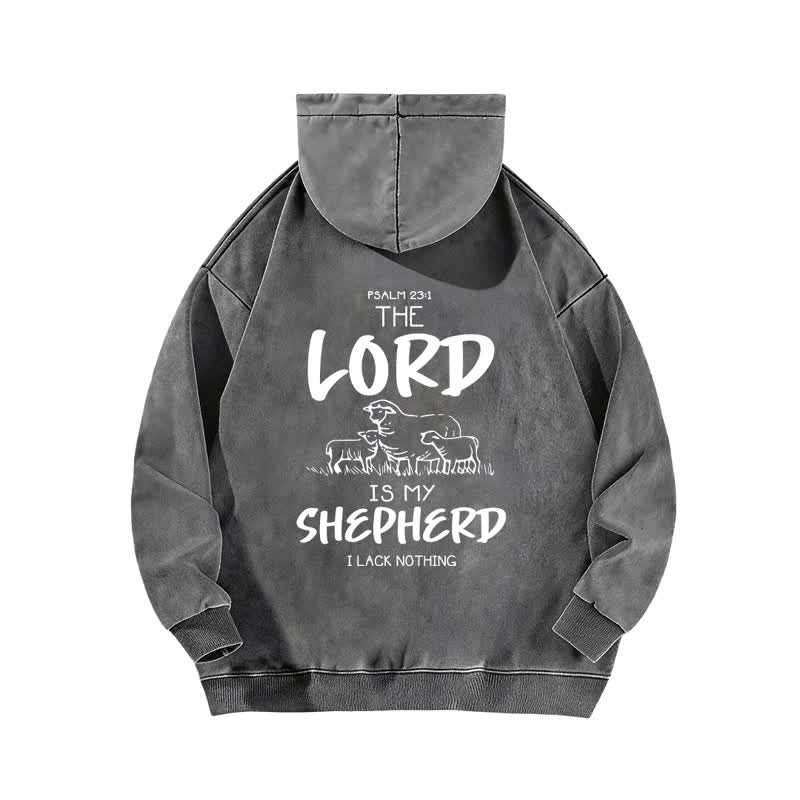 Christianartworkshop Psalm 23 Shepherd Fleece Washed Hoodie - image 10
