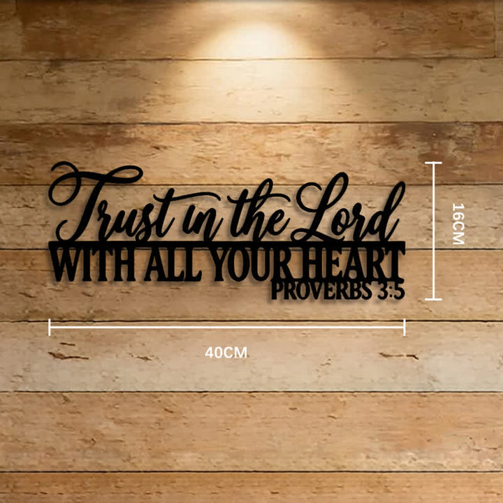 Christianartworkshop Elegant Script Bible Quote Metal Wall Art: Bearer of Quiet Sacred Confidence - 6.3''*15.75''*0.04''/16*40*0.1cm - image 6