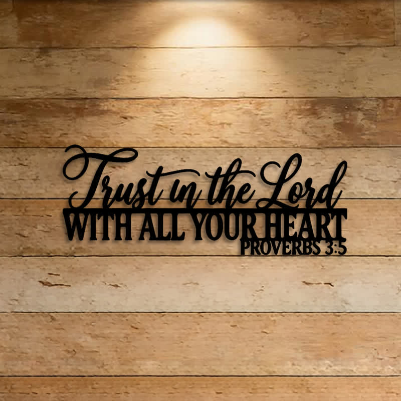 Christianartworkshop Elegant Script Bible Quote Metal Wall Art: Bearer of Quiet Sacred Confidence - image 0