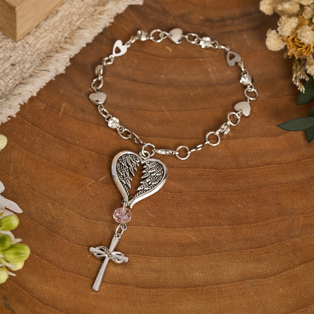 Christianartworkshop Guardian Angel-Wing Heart Keychain for Car: Quiet Reminder of Tender Protection - Guardian Angel - B - image 4