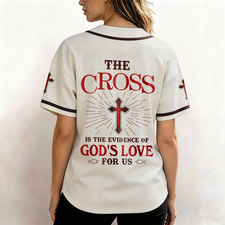 Christianartworkshop The Cross Is The Evidence Of God's Love Unisex Baseball Jersey - image 3