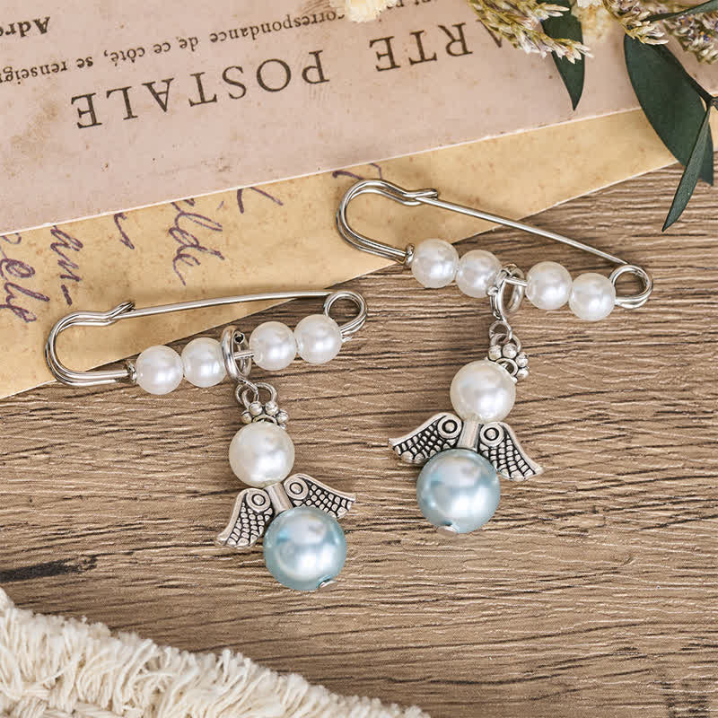 Christianartworkshop Pearl Keepsake Brooch Charm with Heavenly Symbols: Symbol of Gentle Guardianship - image 2