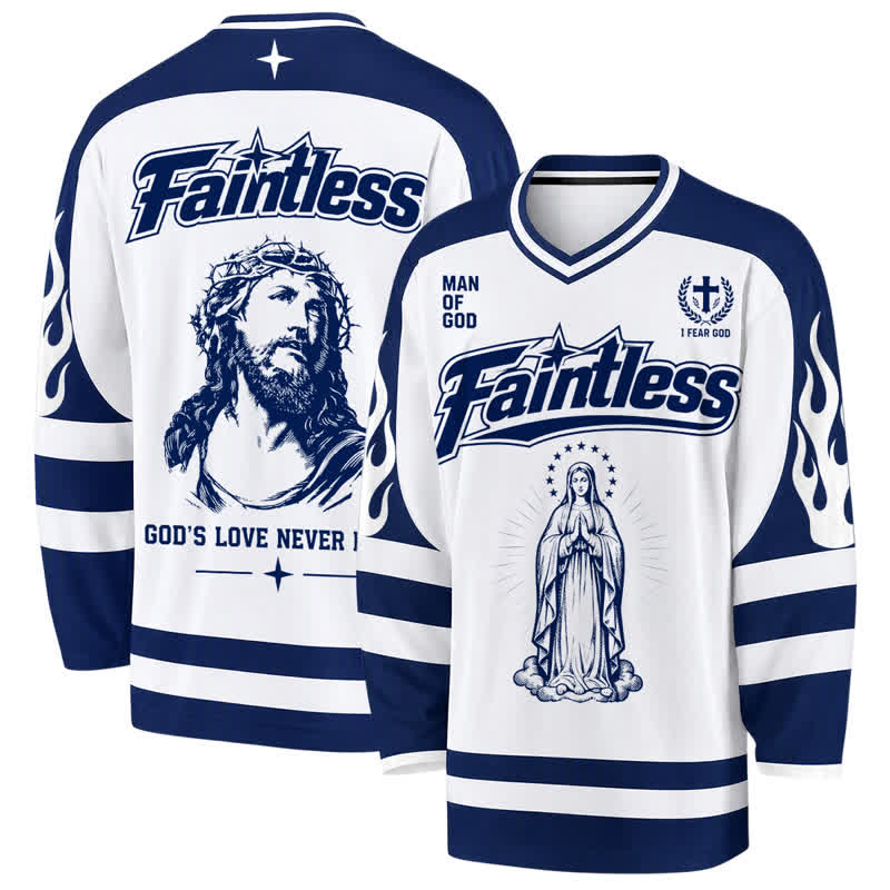 Christianartworkshop Virgin Mary Streetwear Long Sleeve Hockey Jersey - 5XL - image 0