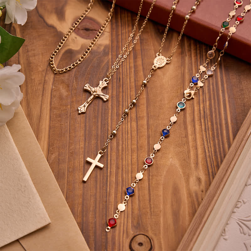 Christianartworkshop Layered Cross Necklace Set: Multistrand Faith & Fashion-Forward Expression - image 12