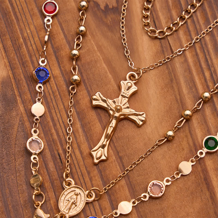 Christianartworkshop Layered Cross Necklace Set: Multistrand Faith & Fashion-Forward Expression - image 20