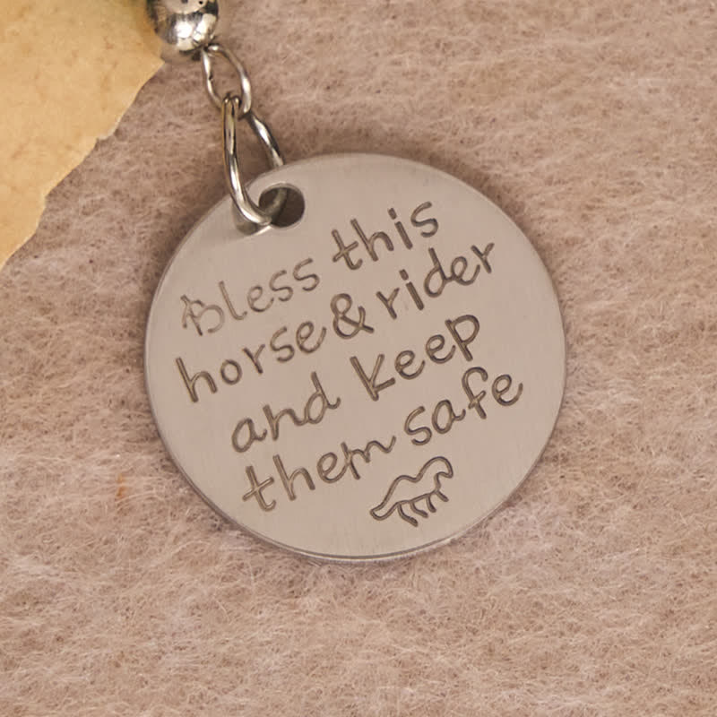 Christianartworkshop Multi‑Use Metal Keychain Horse Saddle and Bridle Charm Clip With Cross Blessing - image 20