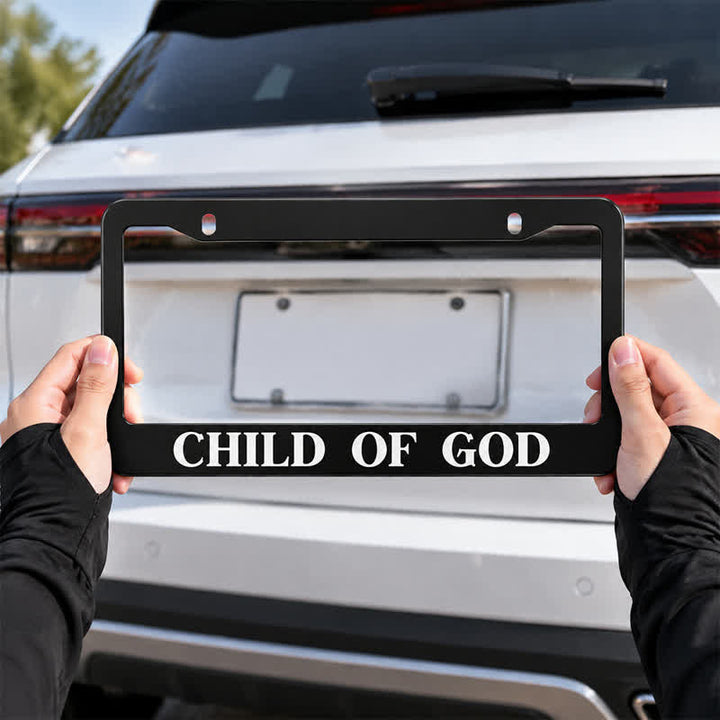 Christianartworkshop Statement‑Making “Child Of God” Car Frame: Token Of Quiet Celestial Companionship - image 3