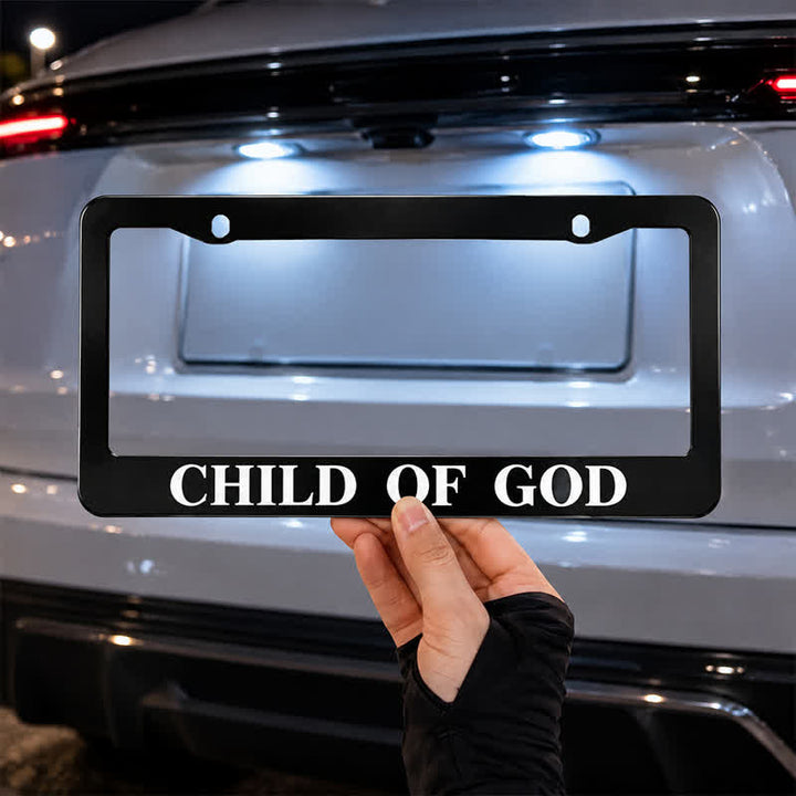 Christianartworkshop Statement‑Making “Child Of God” Car Frame: Token Of Quiet Celestial Companionship - image 2