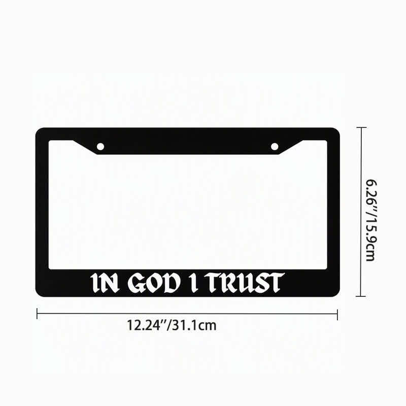 Christianartworkshop Statement‑Making “In God I Trust” Car Frame: Token Of Quiet Celestial Companionship - image 7