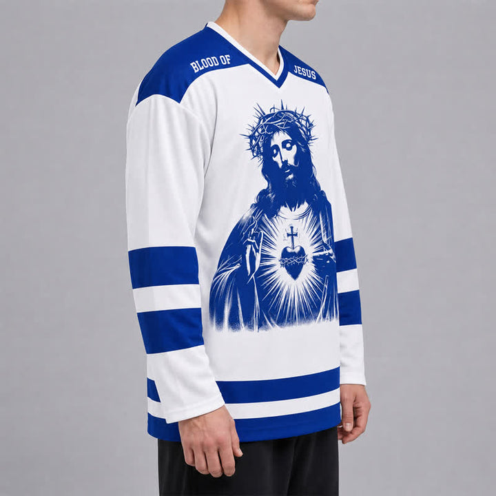 Christianartworkshop Psalm 23 Sacred Heart Child Of God Hockey Jersey - image 5