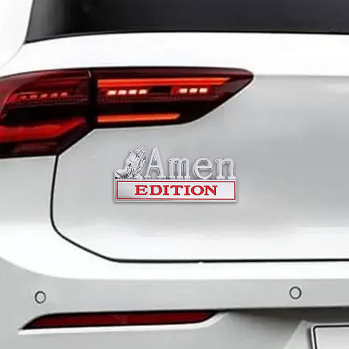 Christianartworkshop 3D Metal Car Sticker With Praying Hands & Cross: Badge of Unwavering Heavenly Care - image 6