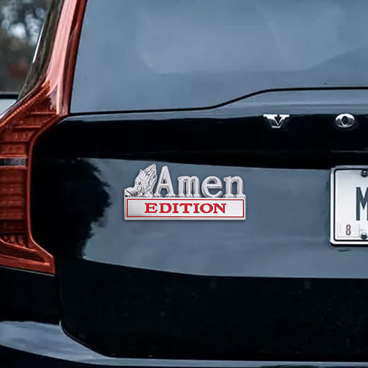 Christianartworkshop 3D Metal Car Sticker With Praying Hands & Cross: Badge of Unwavering Heavenly Care - image 8