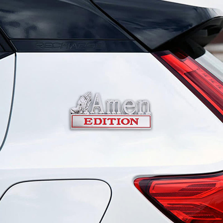 Christianartworkshop 3D Metal Car Sticker With Praying Hands & Cross: Badge of Unwavering Heavenly Care - image 7