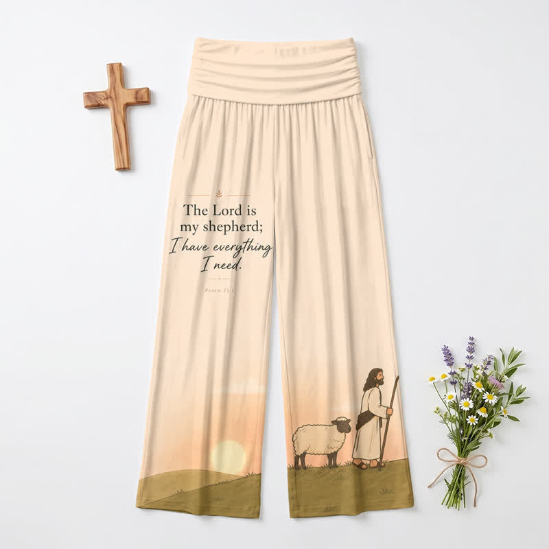 Christianartworkshop The Lord Is My Shepherd Women's Wide Leg Pants - US22,UK/AU26,EU54 - image 0