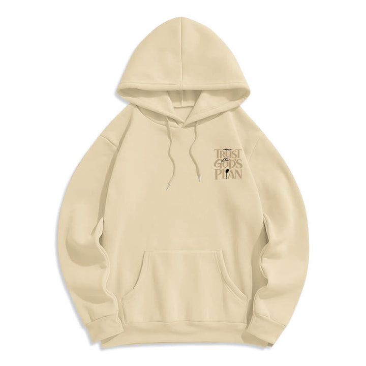 Christianartworkshop Trust God's Plan Brown Streetwear Pullover Hoodie - image 14