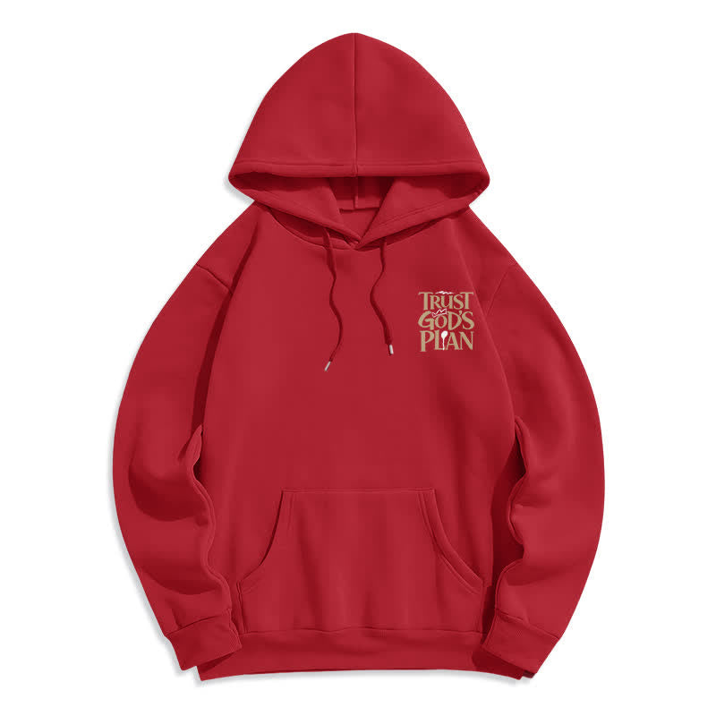Christianartworkshop Trust God's Plan Brown Streetwear Pullover Hoodie - image 17