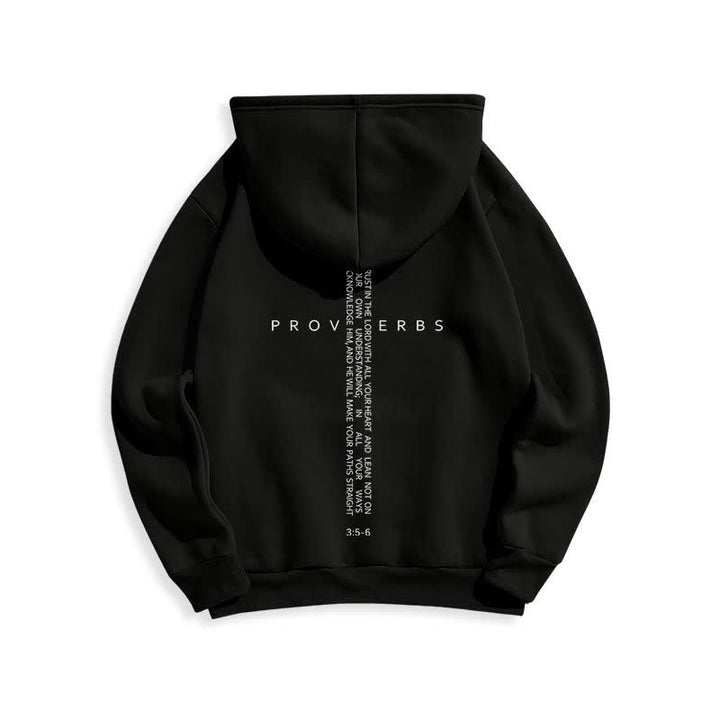 Christianartworkshop Proverbs Cross Graphic Fleece Lined White Hoodie - image 4
