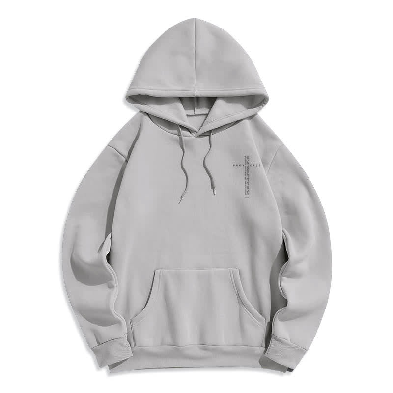Christianartworkshop Proverbs Cross Graphic Fleece Lined White Hoodie - image 11