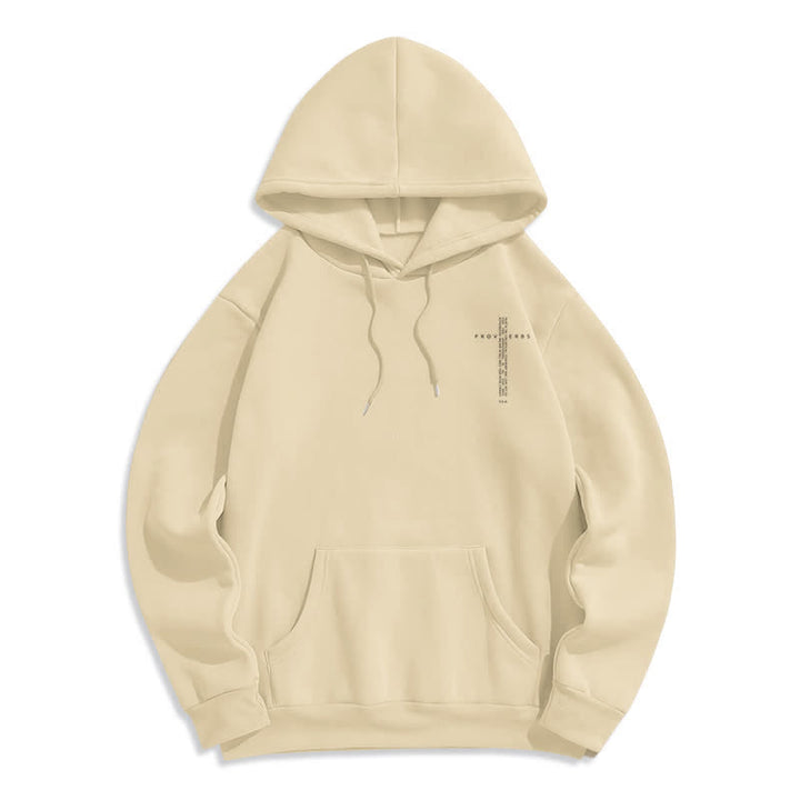 Christianartworkshop Proverbs Cross Graphic Fleece Lined White Hoodie - image 17