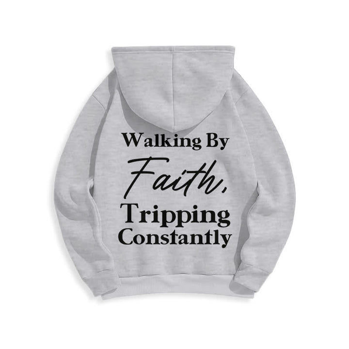 Christianartworkshop Walking By Faith Oversized Fleece Pullover Hoodie - image 13