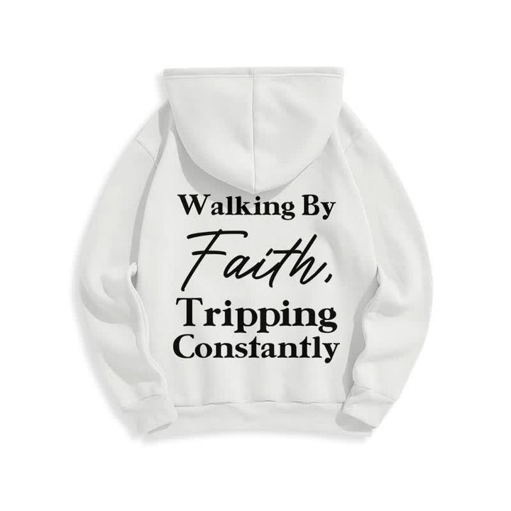 Christianartworkshop Walking By Faith Oversized Fleece Pullover Hoodie - image 16
