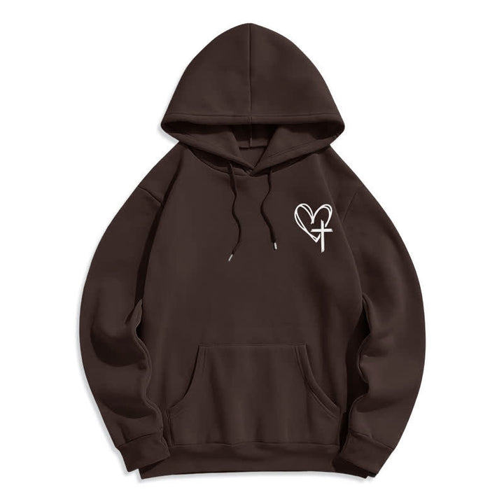 Christianartworkshop Walking By Faith Oversized Fleece Pullover Hoodie - image 5