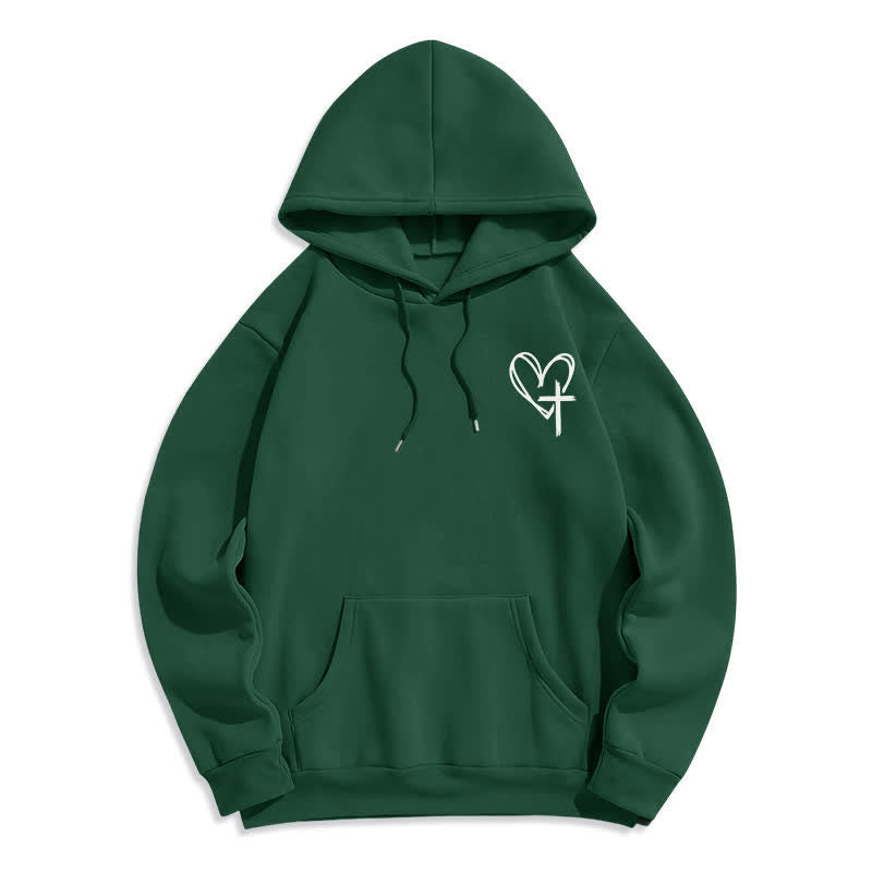 Christianartworkshop Walking By Faith Oversized Fleece Pullover Hoodie - image 11