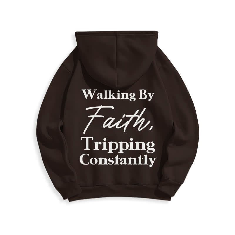 Christianartworkshop Walking By Faith Oversized Fleece Pullover Hoodie - image 4