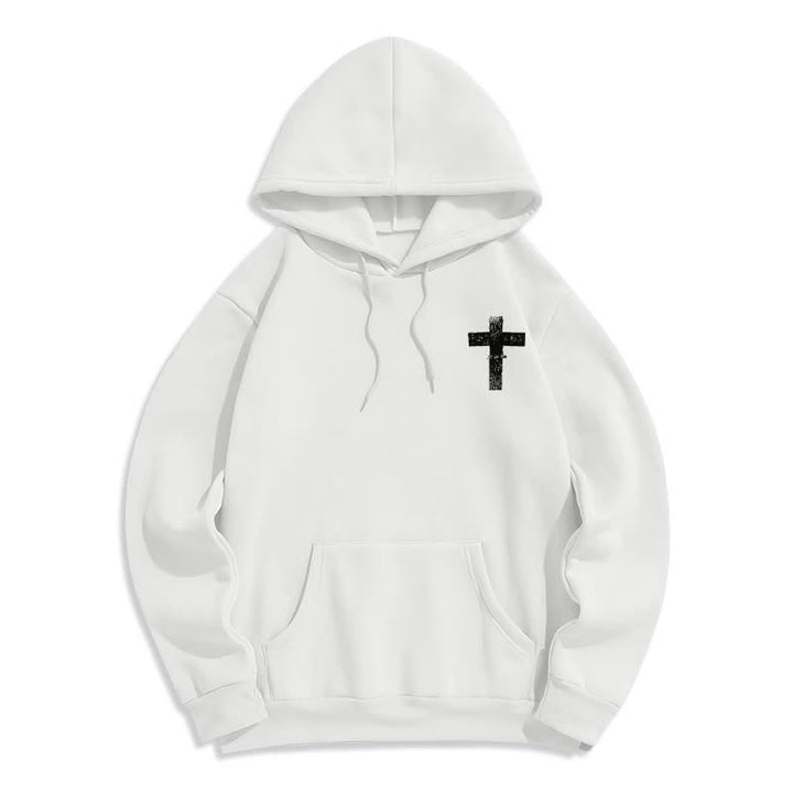 Christianartworkshop Seek Jesus Distressed Back Print Fleece Lined Hoodie - image 5