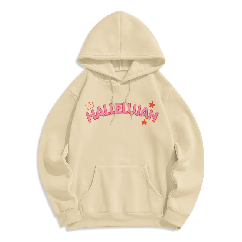 Christianartworkshop Hallelujah Crowned Stars Fleece Pullover Hoodie - image 20