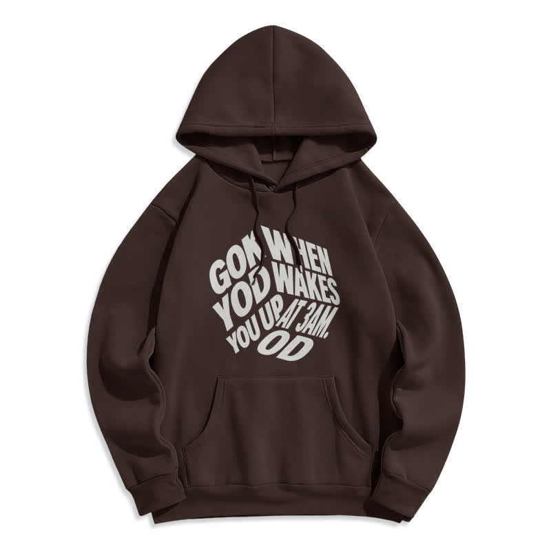 Christianartworkshop Child Of God Graffiti Fleece Lined Pullover Hoodie - Brown - 2XL - image 0